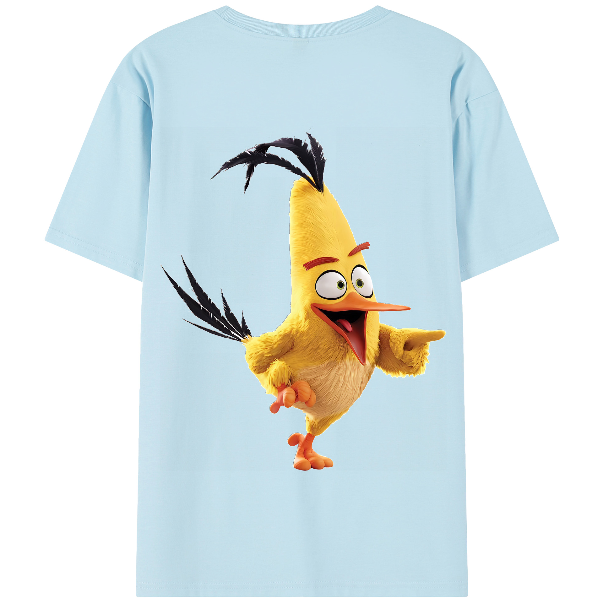 （画像用） Angry Birds アングリーバード 綿100％半袖Tシャツ（背面プリント）